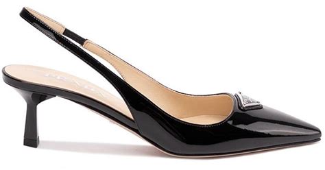 f0a48 prada decollete|Buy Prada Black Décolleté 55 Slingback Pumps in Patent .